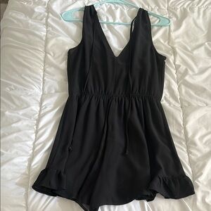 Astr Black Sleeveless Romper